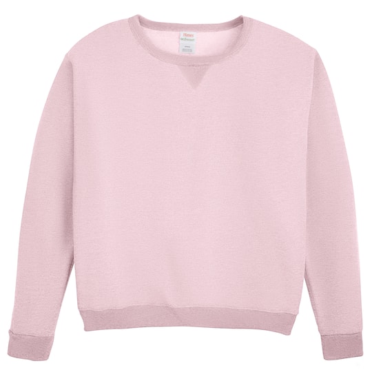 Hanes EcoSmart Women's Sweatshirt in Pale Pink | XL | Michaels®